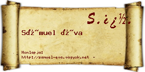 Sámuel Éva névjegykártya